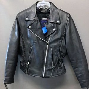 Vintage Genuine leather Motorcycle Jacket, Women's #M Thinsulate heavy duty